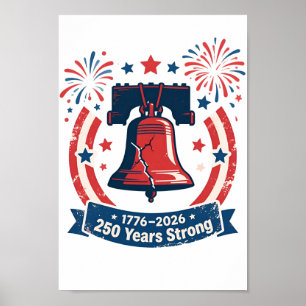 Poster Sinos EUA 250 Anos Forte Campainha da Liberdade Pa