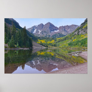 Poster Sinos Maroon em Outono, Colorado