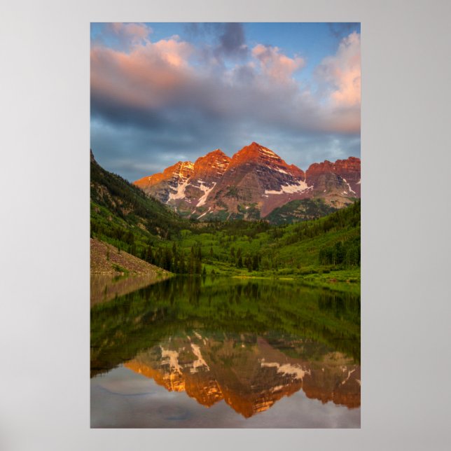 Póster Sinos Maroon Reflectidos Em Calmo Lago Maroon 3 (Frente)