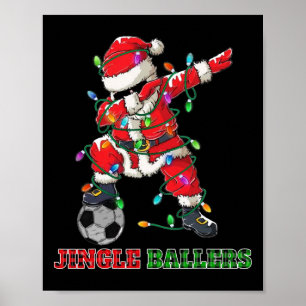 Poster Sinos Tilintando Papai Noel Dabbing Pé de Natal Fu