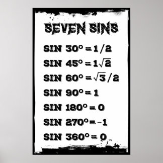 Poster Sins sete