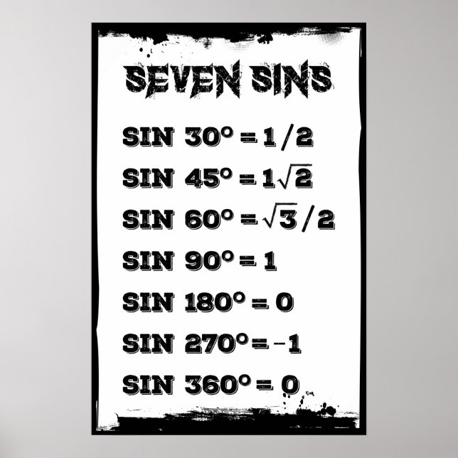 Poster Sins sete (Frente)