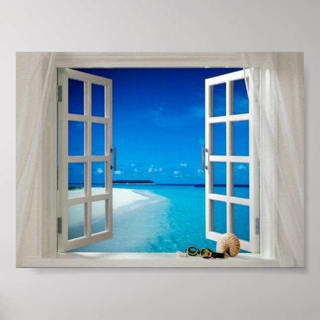 Póster Sinta como se estivesse no oceano (Frente)