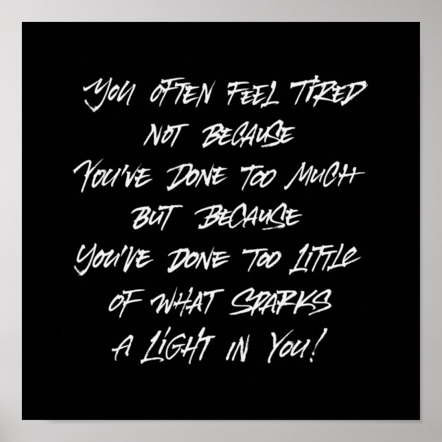 Poster Sinta-se cansado (Frente)