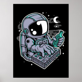 Poster Sintetizador Astronauta