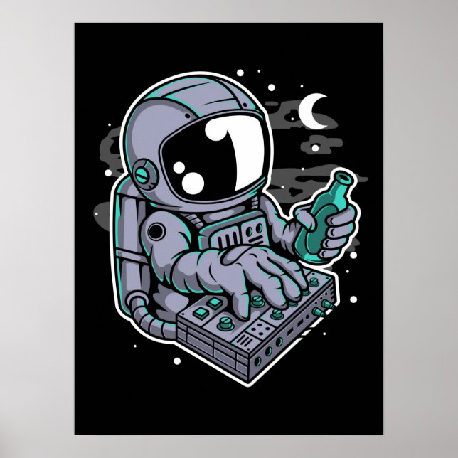 Poster Sintetizador Astronauta (Frente)