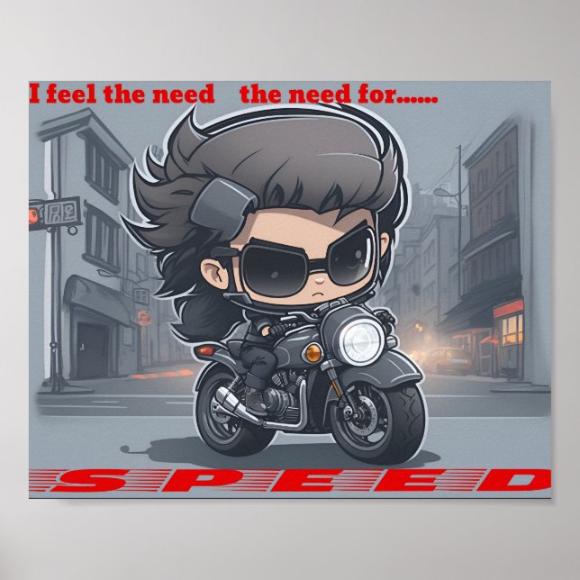Poster Sinto a necessidade, a necessidade de velocidade (Frente)