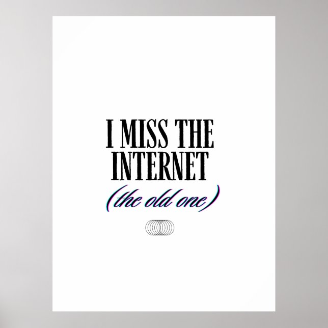 Poster Sinto Saudades da Velha Internet (Frente)