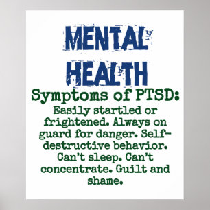 Poster Sintomas de PTSD - Citação de Saúde Mental