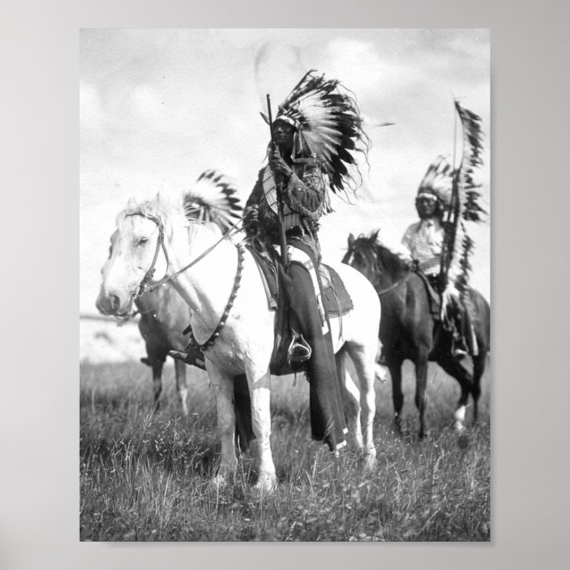 Poster Sioux Chiefs Edward S Curtis 1905 (Frente)