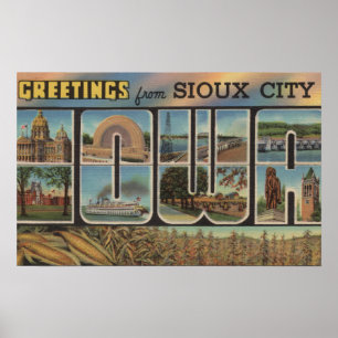 Póster Sioux City, Iowa - Large Letter Scenes 2