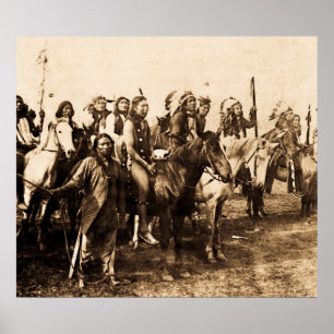 Póster Sioux poderosos - vintage Stereoview