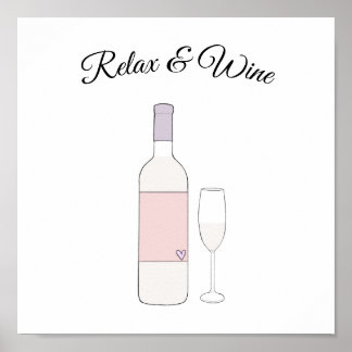 Poster Sip | Relaxe e vinho