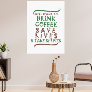 Poster Sip, Snap, Sorriso: O Café e Selfie Lover