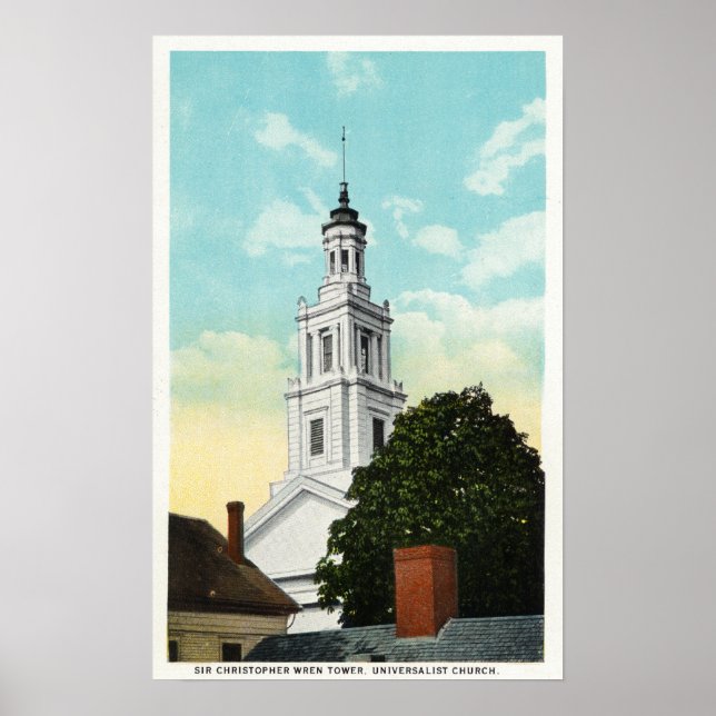 Poster Sir Christopher Wren Tower View (Frente)