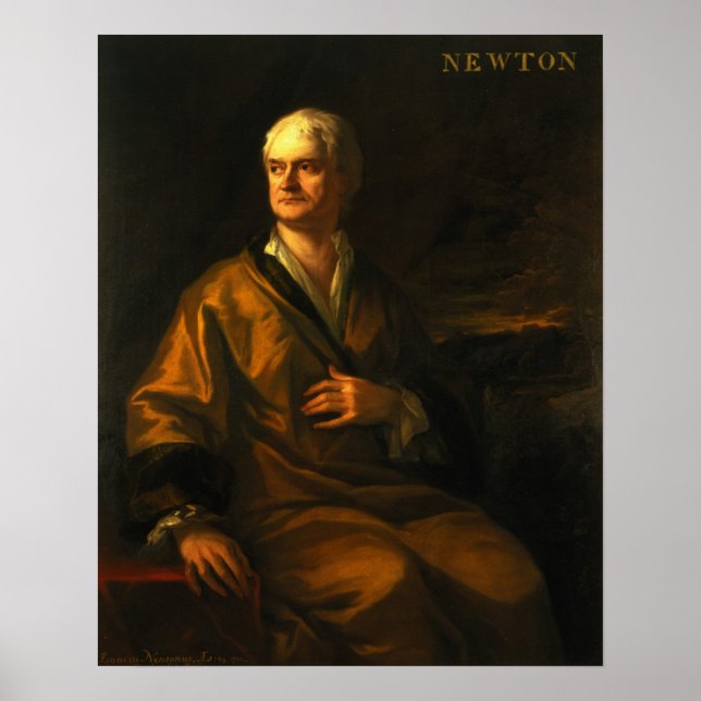 Póster Sir Isaac Newton, 1710 (Frente)
