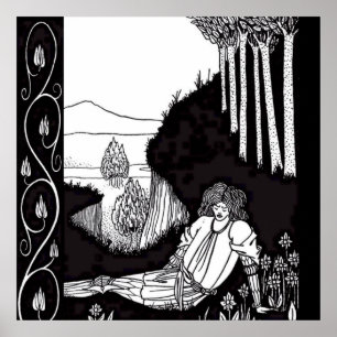 Poster "Sir Palamede the Saracen", por Aubrey Beardsley