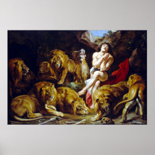 Poster Sir Peter Paul Rubens Daniel no Lions'Den