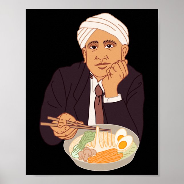 Poster Sir Raman Ramens Sticker (Frente)