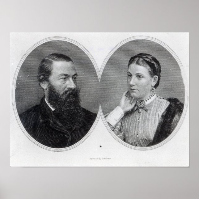Póster Sir Samuel e Lady Florence Baker, 1866 (Frente)