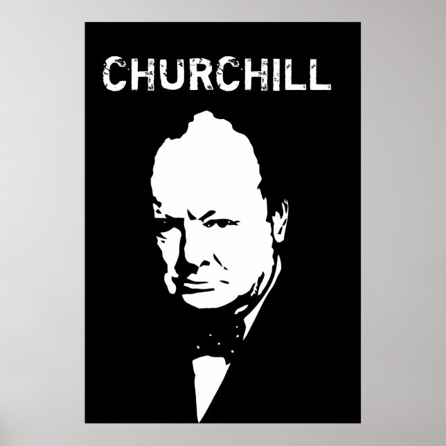 Póster Sir Winston Black and White (Frente)