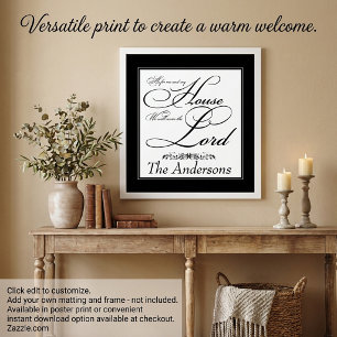 Poster Sirva ao Senhor personalizado