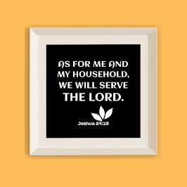 Poster Sirva o Senhor: Joshua 24:15