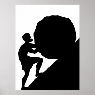 Poster Sísifo e Rocha, Mitologia Grega
