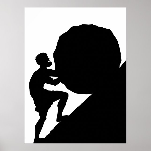 Poster Sísifo e Rocha, Mitologia Grega (Frente)
