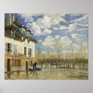 Poster Sisley - Barco No Enchimento Do Porto Marly
