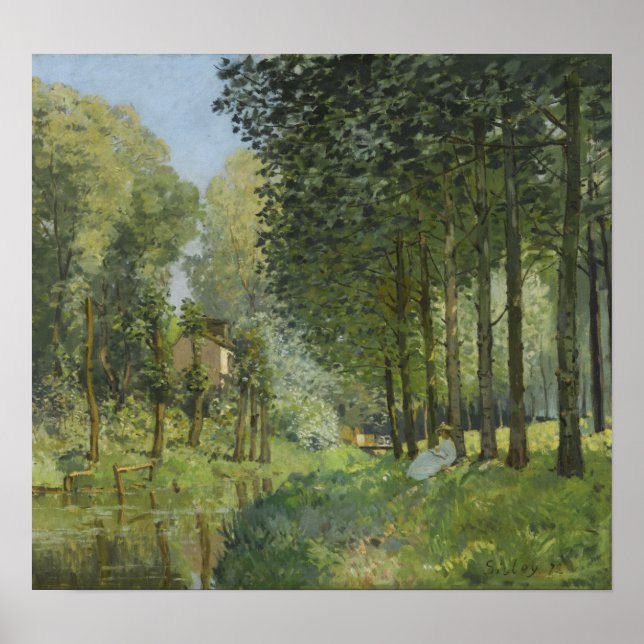 Poster Sisley - Descanso ao Longo da Margem do Córrego da (Frente)
