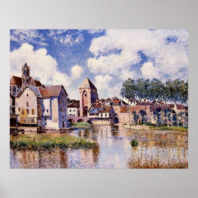 Poster Sisley - Moret-sur-Loing, Porto de Bourgogne (Frente)