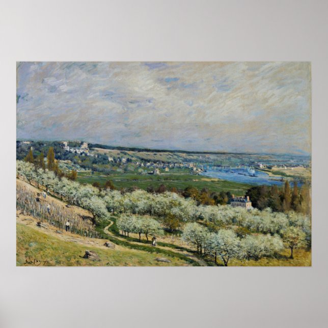 Poster Sisley - O Terrace Em Santo-Germain, Primavera (Frente)
