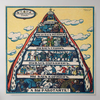 Póster Sistema autocrático = Alexsai Radakov