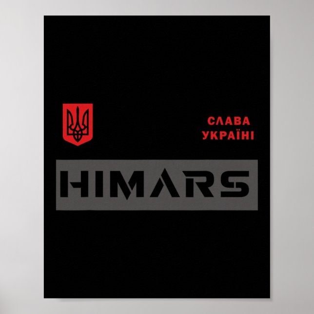 Poster Sistema Himars Militar Exército Glória à Ucrânia  (Frente)