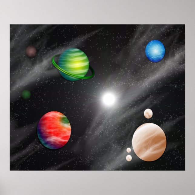 Poster Sistema planetário (Frente)