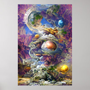 Poster Sistema Solar da Galáxia Roxa