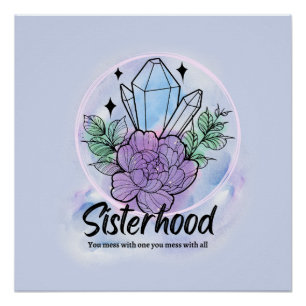Póster Sisterhood Spells: Empoderando a Design das Bruxas