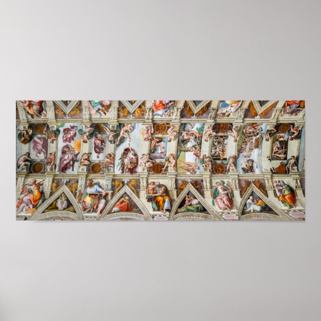 Poster Sistine Chapel Michelangelo - Vaticano, Roma, Itál (Frente)