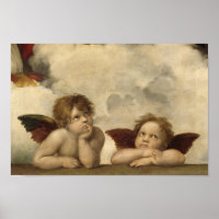 Sistine Madonna Angels por Raphael