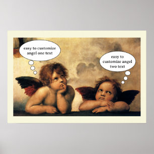 Póster Sistine Madonna Angels por Raphael Sanzio
