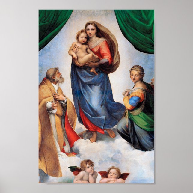 Poster Sistine Madonna, Raphael (Frente)