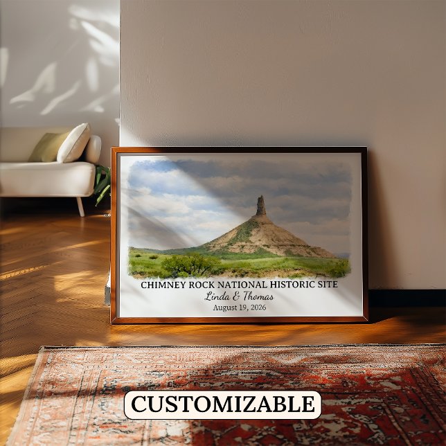 Poster Sítio Histórico Nacional Chimney Rock Nebraska (Criador carregado)