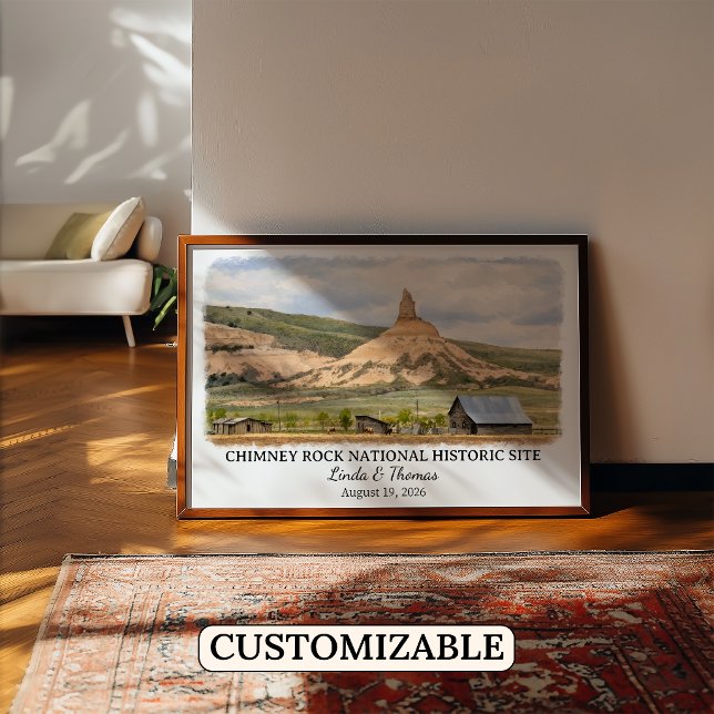 Poster Sítio Histórico Nacional Chimney Rock Nebraska (Criador carregado)