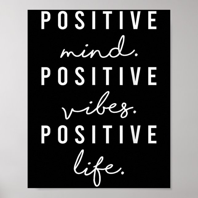 Poster Sitive Mind Vibes Life Visualization Sitivity Moti (Frente)