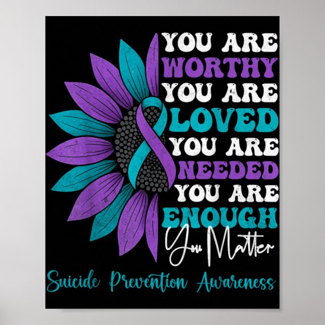 Poster Sitive Motivational Suprt Suicide Prevention Aware (Frente)