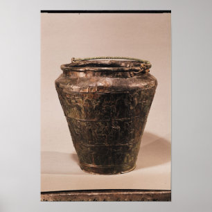 Póster Situla com três bandas decorativas do repousse