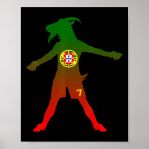Poster Siuuu Cabra Real Bandeira de Portugal Futebol Home