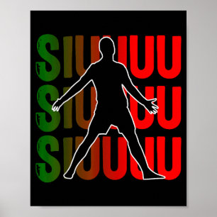 Poster Siuuu Futebol Engraçado Futebol Meninos Homens Mul