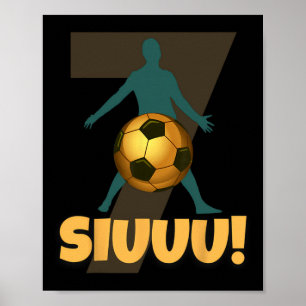 Poster Siuuu Futebol Engraçado Meninos Homens Mulheres Fu